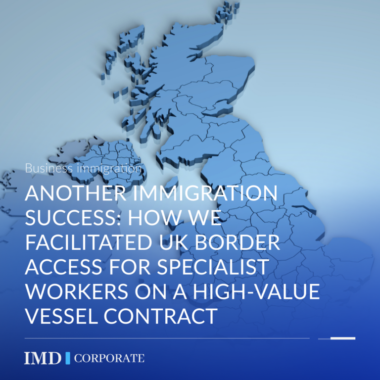 Another immigration success: how we facilitated UK border access for specialist workers on a high-value vessel contract