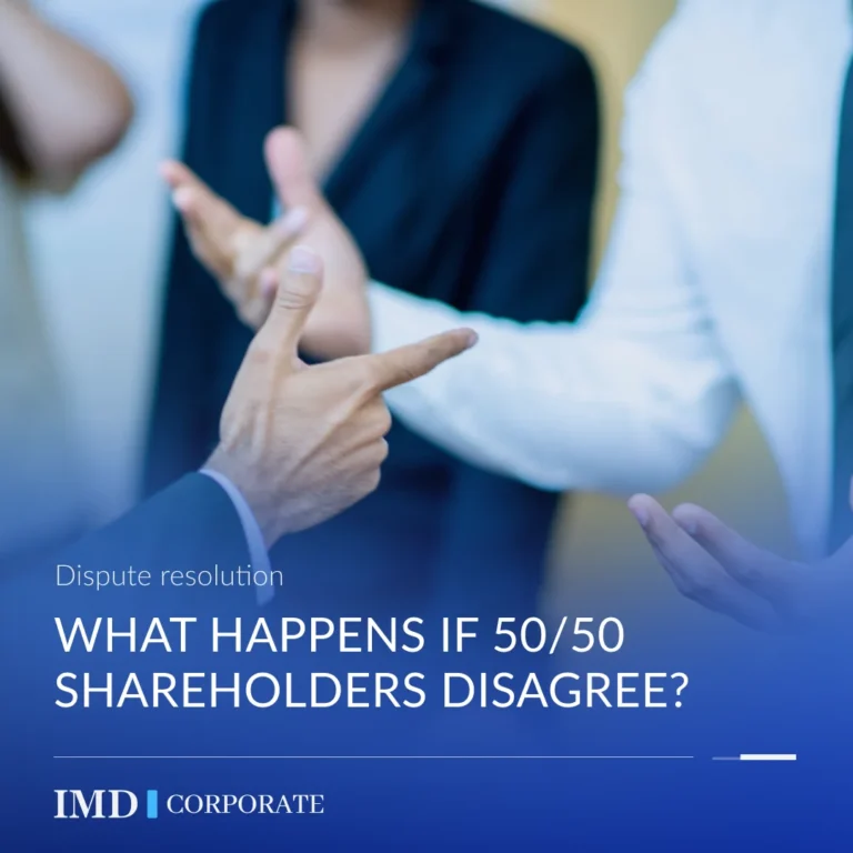 What happens if 50/50 shareholders disagree?